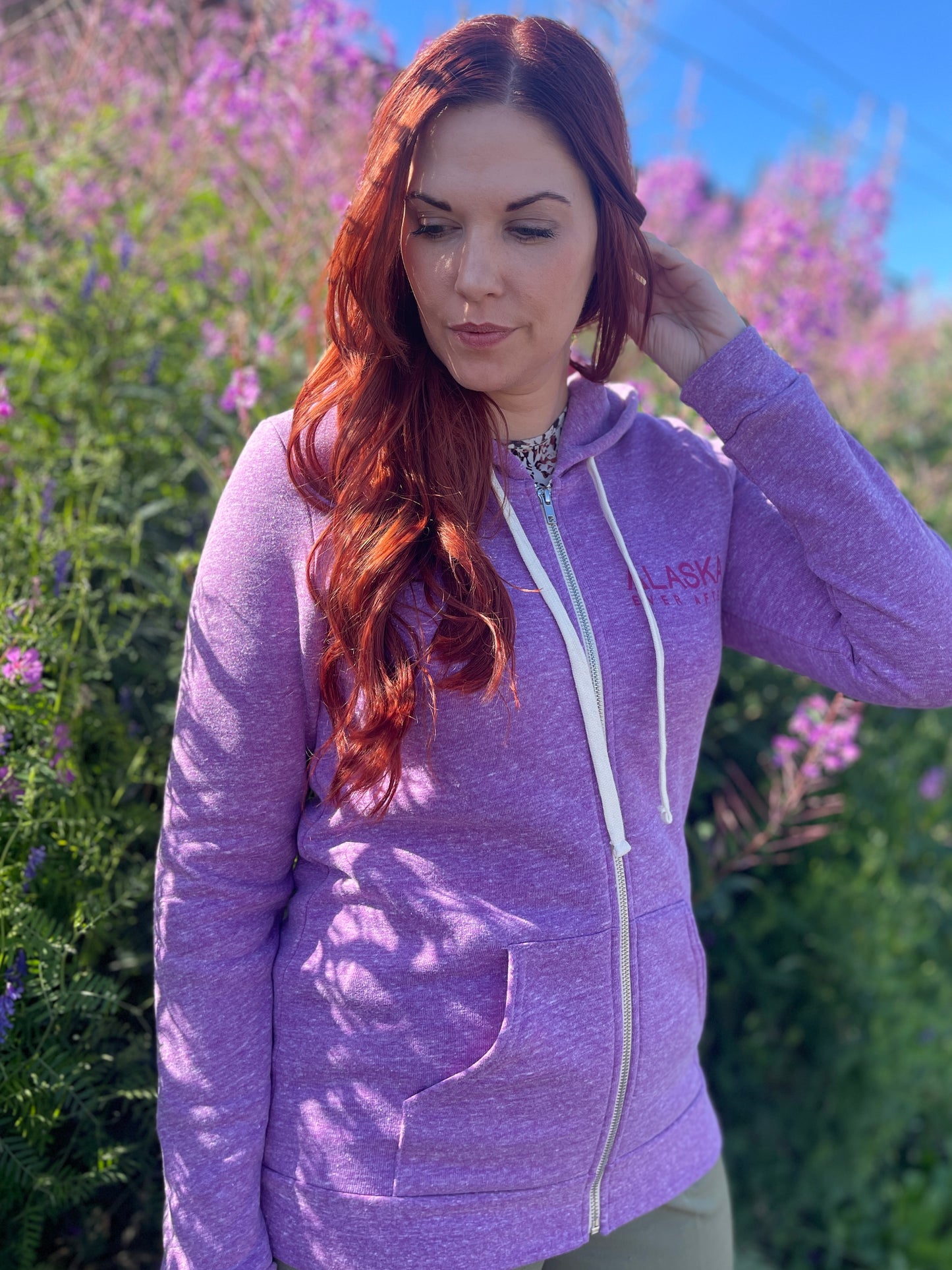 Hoodie - Full Zip-Up - Fireweed Goddess Logo (Women’s )